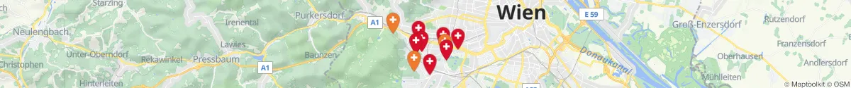 Map view for Pharmacy emergency services nearby 1130 - Hietzing (Wien)